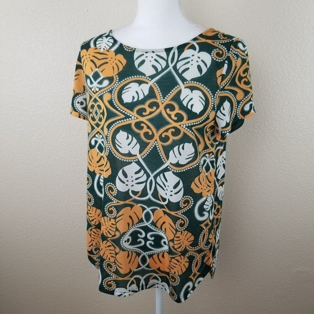 H&M Conscious Monstera Leaves Pullover Top Medium (6851)